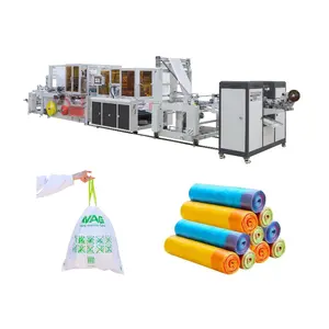 Sistema Automático Coreless Rebobinamento Hdpe, Ldpe e Filme De Reciclagem Desenhar Fita Linha De Produção De Saco De Lixo