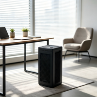 Purificateur d'air haute efficacité avec capteur laser d'odeurs, affichage numérique et roues universelles pour grandes surfaces de travail