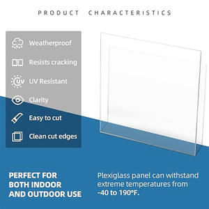 Feuille acrylique PMMA transparente résistante aux hautes températures 3 mm/4 mm, tailles personnalisables, impression numérique, OEM accepté - Product Image 2