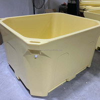 Glacière commerciale extra-large pour fruits de mer - Conteneur de transport de poisson isolé avec drain