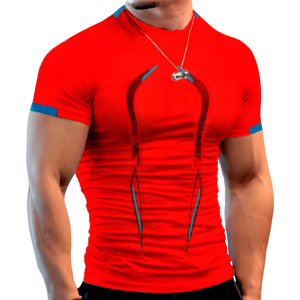 Custom Wholesale Running Fitness Printing Summer Casual Clothing Muscle Fit Sports Mens Active Wear Set Gym T <b>Shirt</b> Men Fitness - Product Image 2