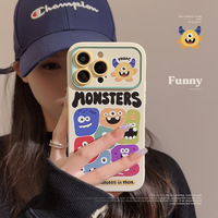 Funda Protectora para Teléfono Móvil de TPU con Dibujos Animados Creativos de Monstruos Alienígenas para iPhone 17 16 15 14 13 12 11 Pro Max