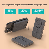 2025 banque d'alimentation sans fil magnétique de haute qualité d'usine 6700mAh haute capacité Portable charge rapide 20W support