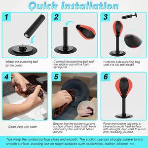 Wellshow Speed Boxing Punching Bag Fold Speed Bag <span class=keywords><strong>da</strong></span> parete Boxing Reflex Ball, sacco <span class=keywords><strong>da</strong></span> <span class=keywords><strong>boxe</strong></span> si adatta a casa palestra allenamento - Product Image 3