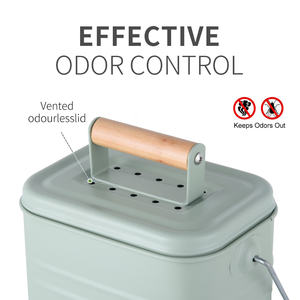 Moda tasarım 3.5L toptan mutfak çöp kutusu renkli masaüstü kompost <span class=keywords><strong>Bin</strong></span> ahşap saplı İskandinav tarzı kompost <span class=keywords><strong>Bin</strong></span> - Product Image 4