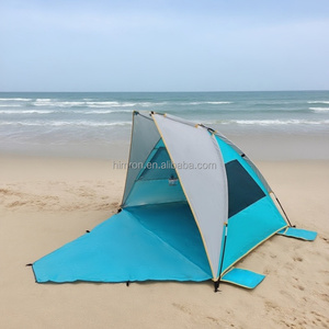 Tente de plage extérieure UPF50+ Protection solaire Portable Pliable 2-3 personnes <span class=keywords><strong>Camping</strong></span> en bord de mer Ombre UV Légère en polyester - Product Image 2