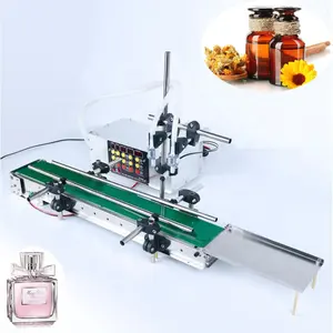Automatic single head conveyor belt desktop perfume oil small bottle liquid filling machine propylene glycol filling machine