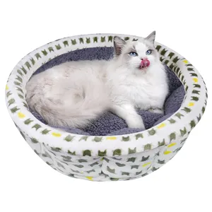 소형 중형 및 대형 개 애완 동물 잠자는 침대 고양이를위한 격자 무늬 패턴이있는 통기성 캐시미어 개 침대 매트