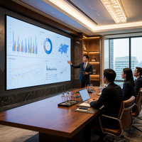 Pantalla LED COB de paso fino, panel de video wall micro LED de alto brillo para publicidad interior en sala de control