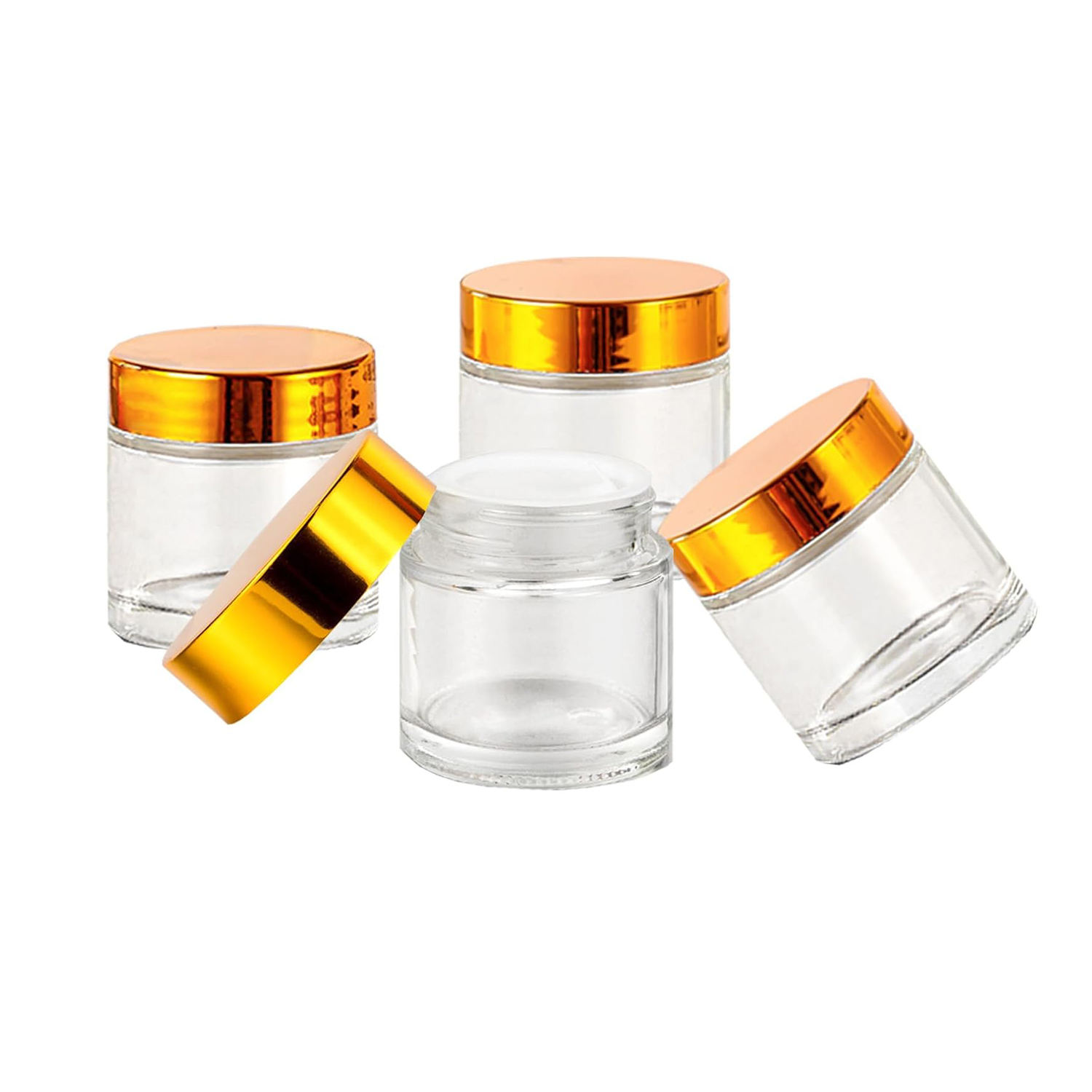 ขวดโหลใสพร้อมฝาสีทอง