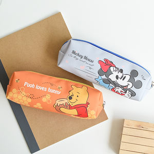 Tienda Lápices Bolígrafos Herramientas Bolsa con cremallera Dibujos animados personalizados Impreso Rectangular Estuche para lápices de cuero Portalápices Cuero Pu - Product Image 2