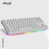 Aikun GX987WR 87-tombol Keyboard Gaming Nirkabel yang Dapat Diprogram TKL dengan Lampu Latar RGB, Sakelar Mekanis yang Dapat Ditukar Panas, dan Makro Lengkap
