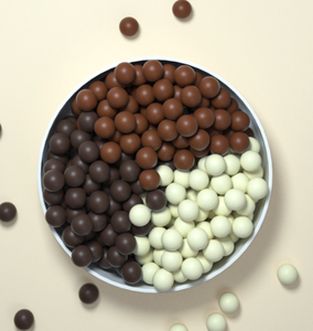 Mini postre de gama alta colorido chocolate frijol crujiente arroz sándwich comida saludable con chocolate textura dura bolsa embalaje - Product Image 1