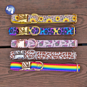 Collier imprimé designer coloré chiens chiot joli collier réglable pour animaux de compagnie <span class=keywords><strong>et</strong></span> laisse de chien ensemble noeud papillon - Product Image 4
