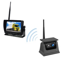 Vente à bas prix Caméra de recul sans fil solaire magnétique 7 pouces Moniteur Caméra de tableau de bord solaire DVR pour camion Bus Remorque