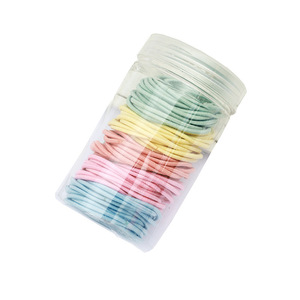Bande élastique pour cheveux, 100 pièces, couleurs mélangées, haute élasticité, usage quotidien pour filles et enfants, accessoires de coiffure - Product Image 5
