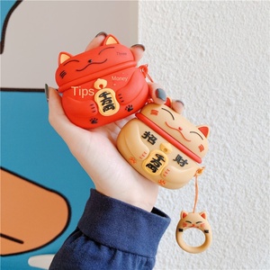 Desain Kucing Keberuntungan Kreatif untuk Pelindung Pro dengan Bahan Karet Lunak PVC untuk <span class=keywords><strong>Earphone</strong></span> - Product Image 3