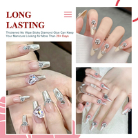 QSHY Outil de pose d'ongles UV LED personnalisé avec logo, bâtonnet de trempage avec colle liquide en gel de cristal diamanté, étiquette privée, vente en gros