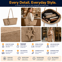 Sac fourre-tout en daim, avec breloque étoile et sangle nouée, fermeture éclair supérieure sécurisée, logo personnalisé multicolore, vente en gros OEM/ODM