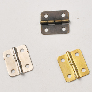 Furniture Hinge 16x13mm Iron Surface Mount Durable Traditional Style Yellow Antique Bronze Silver Plated - Product Image 2