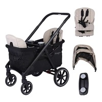 Poussette double 2 places pliable à 4 roues pour bébé, idéale pour les voyages de luxe, le camping et le jardin