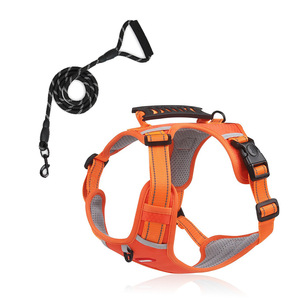 Arnés para perros de tela Oxford reflectante de alta calidad, correa ajustable de lujo sin tirones, arnés de chaleco acolchado suave para perros - Product Image 2