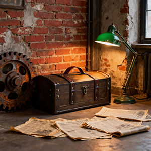 Scrigno in legno antico con interno in <span class=keywords><strong>velluto</strong></span> per la memorizzazione di gioielli e come oggetto di lusso in legno scrigno del tesoro - Product Image 1