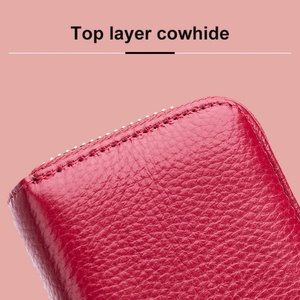 BOSHIHO New Rfid Protect Purse Men Credit Card Coin Bag Women Candy Short Mini Coin <b>Wallet</b> Genuine Leather Card <b>Holder</b> - Product Image 5