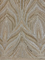 Tissu en dentelle brodée de paillettes et de perles haut de gamme, tricoté chaîne, pour textiles de maison et costumes de scène, tissus décoratifs