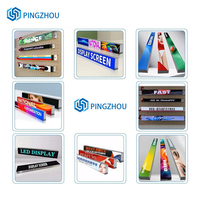 Panneau d'affichage électronique en métal sans cadre à matrice de points, écran LED intérieur couleur, bande de texte publicitaire défilante