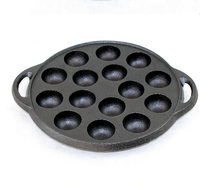 Pot en fonte d'approvisionnement d'usine pot de boule de poulpe grand moule à gâteau takoyaki casserole