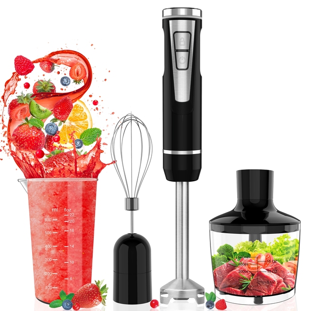 Portable Cordless Hand Blender Electric Food Mixer and Multifunctional Juicer with USB/Battery Power Hand Blender