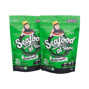 LT Kundenspezifischer Druck Wiederverschließbare Wiederverwendbare Gefrierbeutel mit Reißverschluss Matte Aluminiumfolie Standbeutel-Verpackung für Meeresfrüchte - Product Image 1