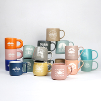 Ensemble de tasses à café en céramique personnalisées pour souvenirs touristiques de Dubaï, gravure au laser, tasse à latte en porcelaine, fabrication OEM