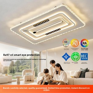 Nouveau Ventilateur de Plafond Intelligent 4-en-1 Sans Pales avec LED, Chauffage/Refroidissement, Haut-parleur Musical et Télécommande à Vitesse Variable 105x65cm pour la Maison (Modèle 2027) - Product Image 5