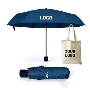 ร่มพับกันลมแบบพกพาพร้อมซอง สำหรับของขวัญส่งเสริมการขายธุรกิจ รับผลิตตามสั่ง ขายส่ง พร้อมโลโก้ตามต้องการ - Product Image 1