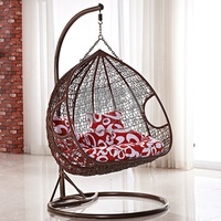 Chaise à bascule rétro en rotin PE, mobilier d'extérieur et d'intérieur, pour jardin, patio, maison