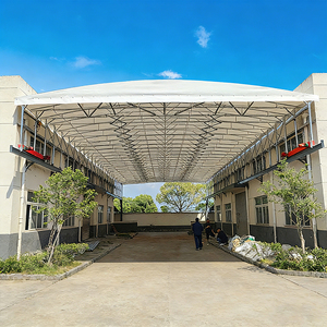 Custom Modern Electric Sliding Shelter Waterproof PVC Coated <strong>Fabric</strong> <strong>Canopy</strong> with PVC Coated Frame and Pulley System - Product Image 4