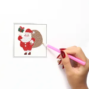 Promoción barata regalo Navidad 5D DiamondPainting arte pegatinas Kits niños juguetes educativos pegatina para niños niñas adultos