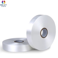Ruban de satin en polyester haute densité de 5 cm, simple face, pour étiquettes de vêtements, vente en gros d'usine