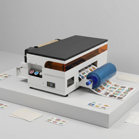 Printer Flatbed UV DTF A3 30cm DX7 Bersertifikasi Allprint untuk Desain Cetak Stiker Kristal Tekstur 3D DIY