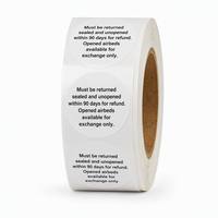 Autocollant d'emballage rond personnalisé avec logo blanc, impression d'autocollants en vinyle autocollants imperméables, étiquettes rondes adhésives en rouleau