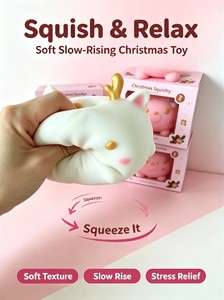 Nouveau jouet anti-stress en forme de cerf de Noël, jouet à presser à récupération lente - Product Image 3