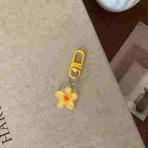 Porte-clés fleur transparent coloré, pendentif en résine mignon avec pétales, breloque de sac style Ins et décor pour écouteurs, commandes personnalisées en gros - Product Image 6