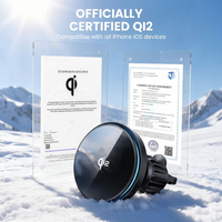 Support de chargeur magnétique pour voiture Qi2.2 25W avec alignement précis, protection contre les surtensions et les surintensités, chargeur sans fil pour voiture Qi2.2