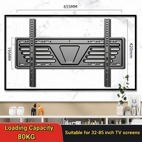 Economy LED LCD Flat Panel TV Soporte de montaje en pared Soporte de TV de acero fijo para pantallas de 32 ''-85'' para uso en la oficina
