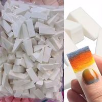 20/50 pièces de blocs d'éponge doux blancs pour ongles, mini-brosses à ongles en éponge remplaçables, outils de manucure DIY pour nail art avec pince argentée