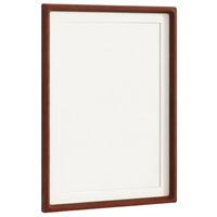 Marco de Fotos Vertical Rectangular de Madera de Caoba Natural de 13x19 Pulgadas, Vidrio Templado, Esquinas Redondeadas Hechas a Mano, con Paspartú de 11x17 Pulgadas