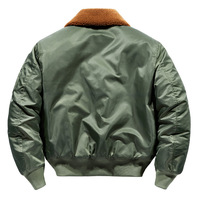 Blouson aviateur en nylon pour homme, style hiver avec col en fourrure, imperméable et réversible, OEM