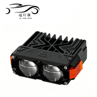 Foco LED JHS NXF 2/3 para Moto, Luz Blanca de Alta y Baja Intensidad, Auxiliar Externa, Estroboscópica Lateral, para Parrilla de Coche y Motocicleta